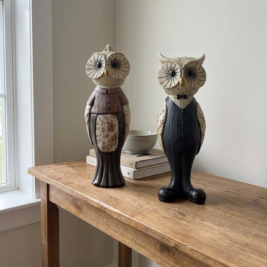 Retro Owl Art Ornaments Home Decoration