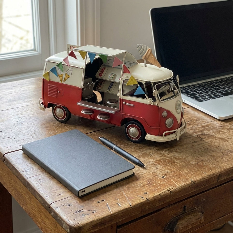 Old Vintage Iron Bus Home Handicraft
