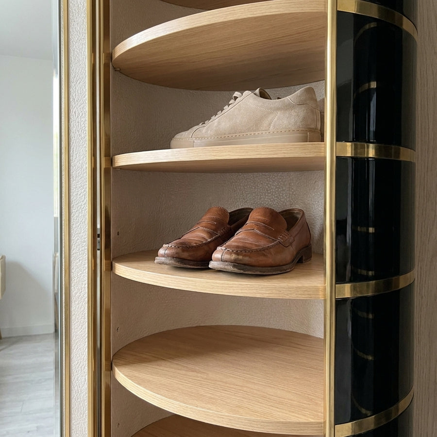 360 roterende smart desinfiserende skohylle