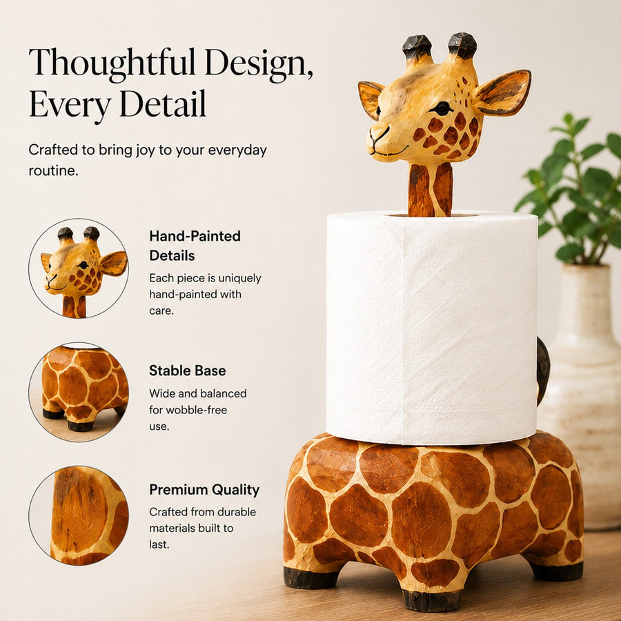 Happy Elephant Deer Toilet Paper Holder - Image 11