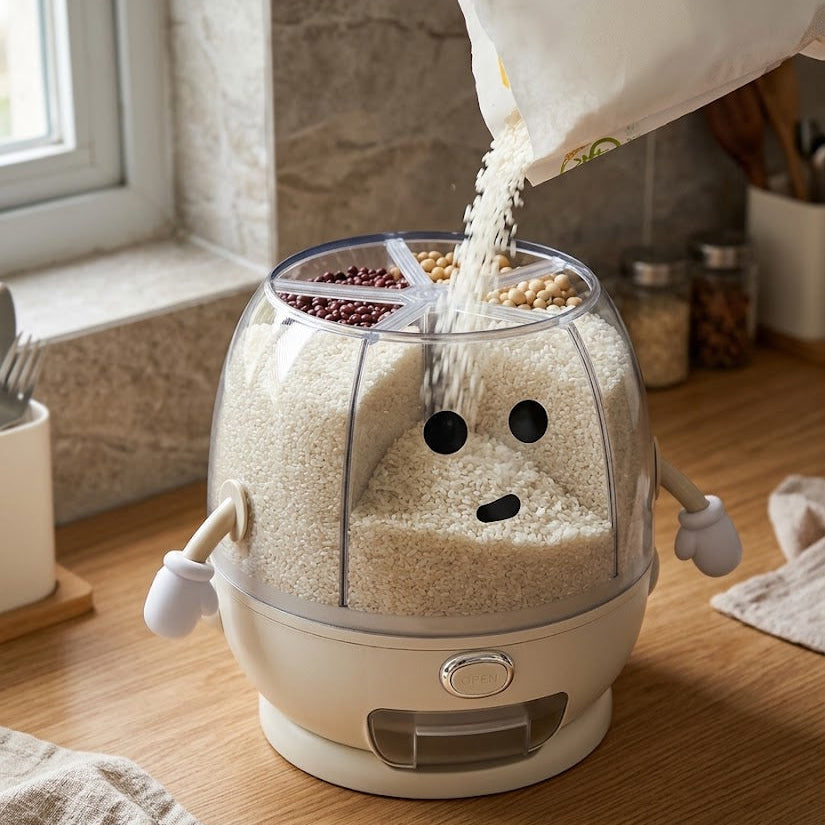 Dry Store Rotating Grain Cereal Dispenser Storage