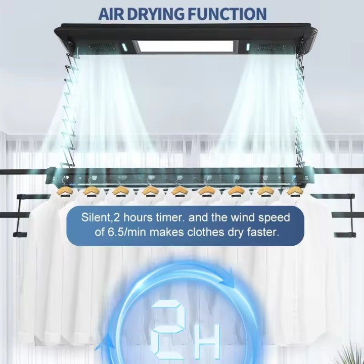 Eco-Friendly Ceiling Retractable Remote Control Smart Drying Rack - Image 6