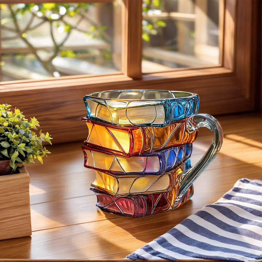 Stacked Books Shape Coffee Mug - Image 3