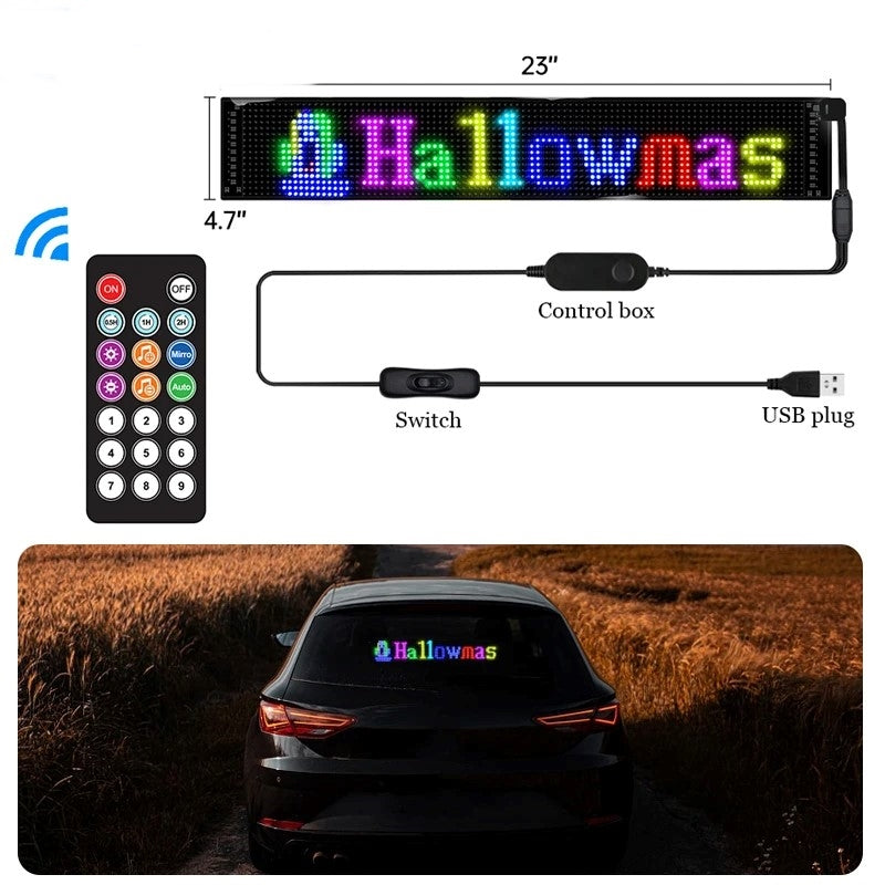 LED Customizable Fun Ride Bluetooth Car Sign - Image 11