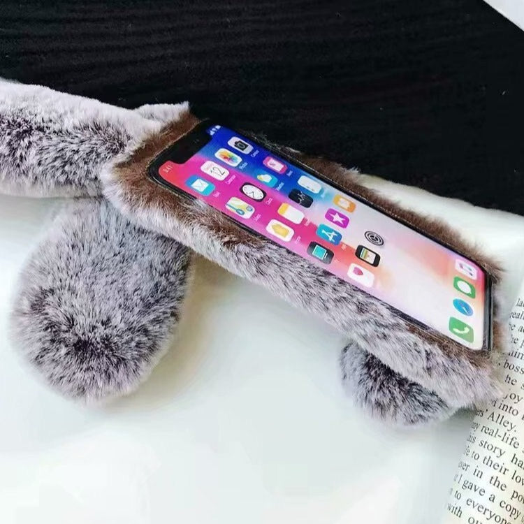 Grey Fox Hair Fur Ball Grid Design Iphone Cases - Image 3