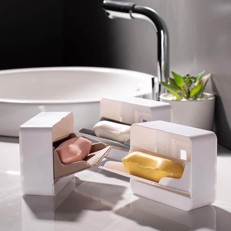 Creative Double Storage Wall Mounted Soap Box - Image 3