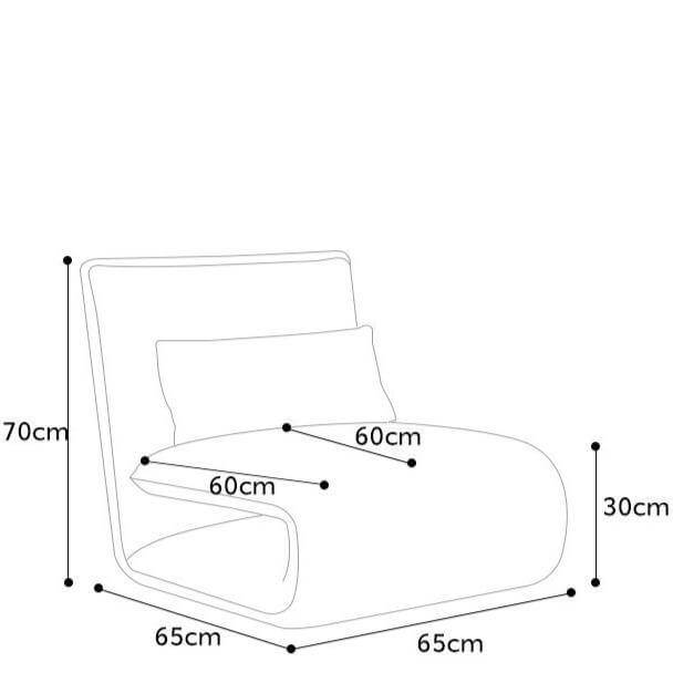 Lazy Foldable Single Sofa Bed Floor Chair - Image 9