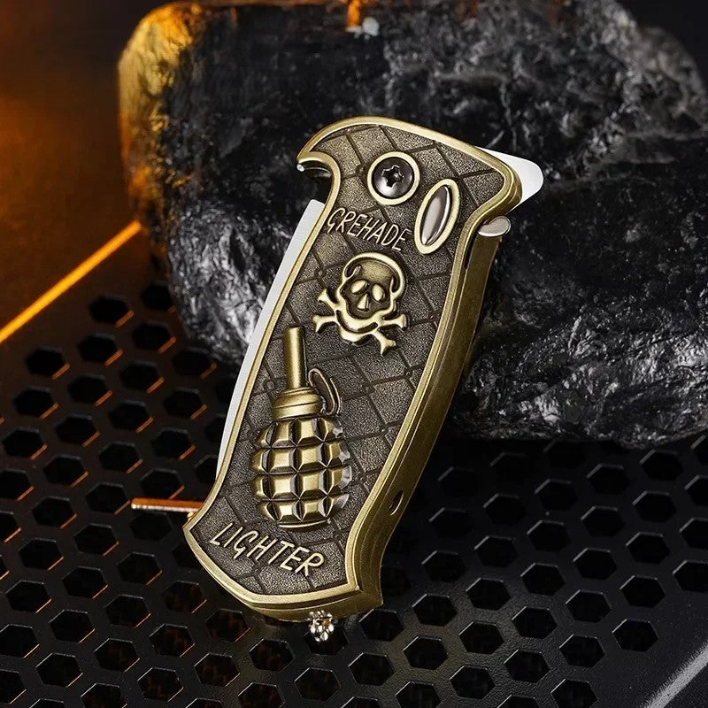Outdoor Portable Metal Folding Knife Lighter - Image 10