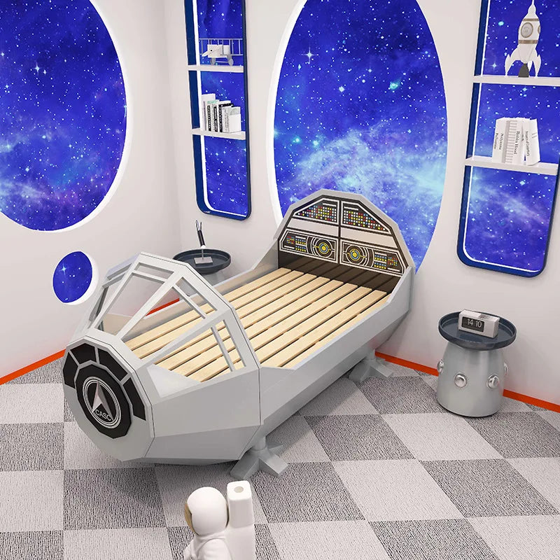 Spaceship Galaxy Adventure Wooden Kids Bed - Image 1