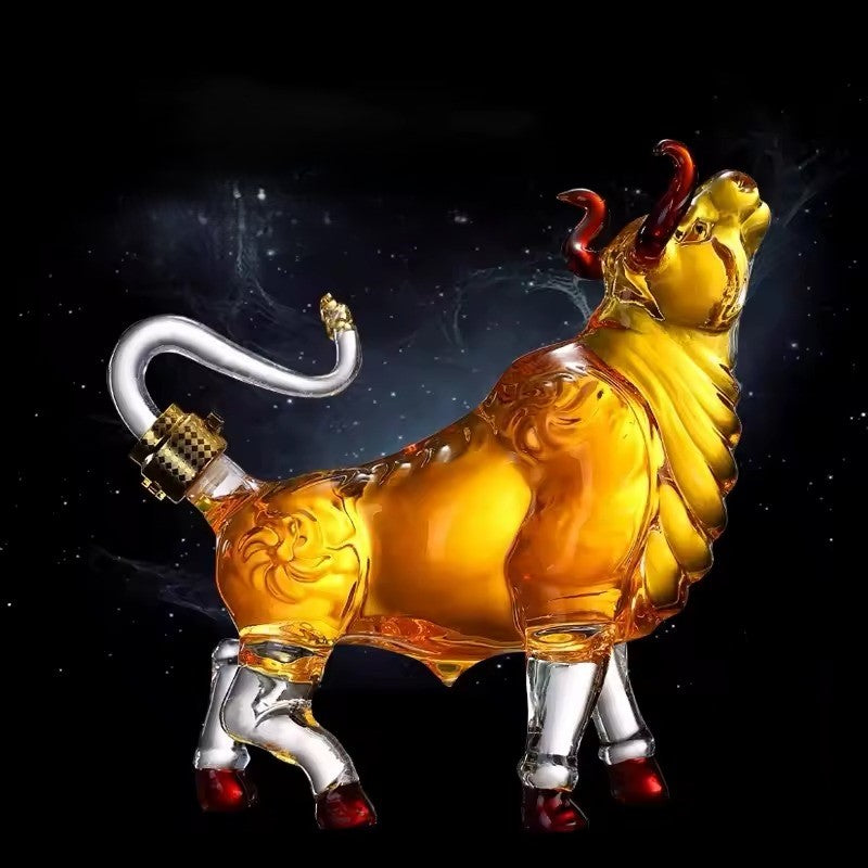 Artistic Bull Glass Decanter - Image 4