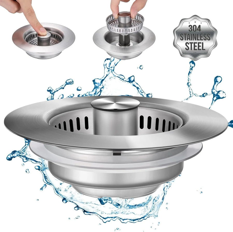 Stainless Steel Pop-Up No-Odor Drain Filter - Image 0