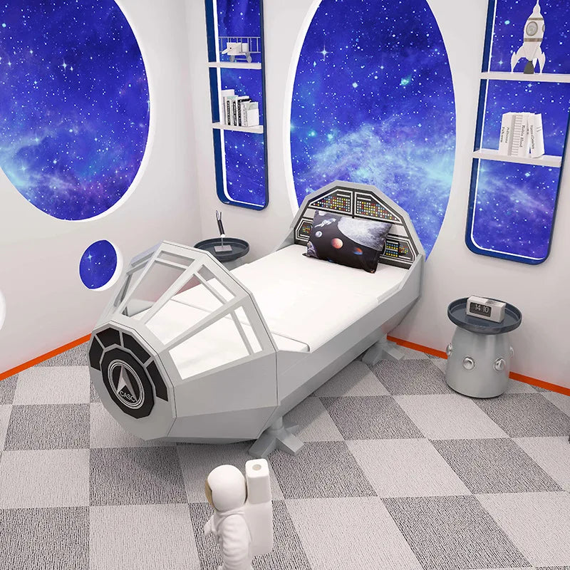 Spaceship Galaxy Adventure Wooden Kids Bed - Image 2