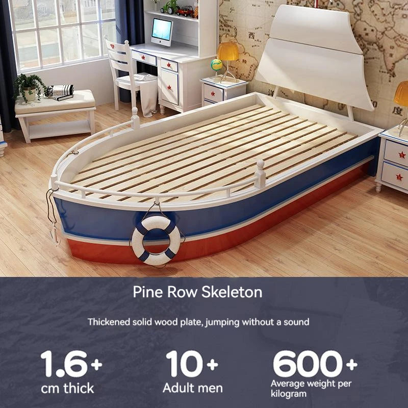 Sailor Ocean Adventure Wooden Boat Kids Bed - Image 4
