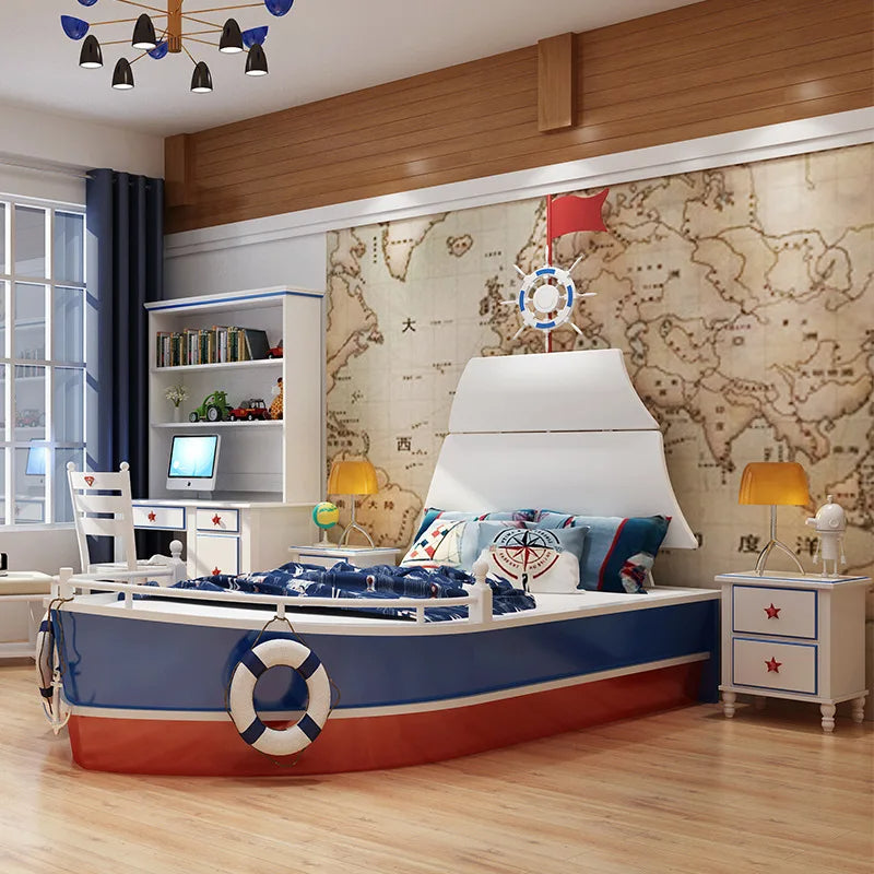 Sailor Ocean Adventure Wooden Boat Kids Bed - Image 1