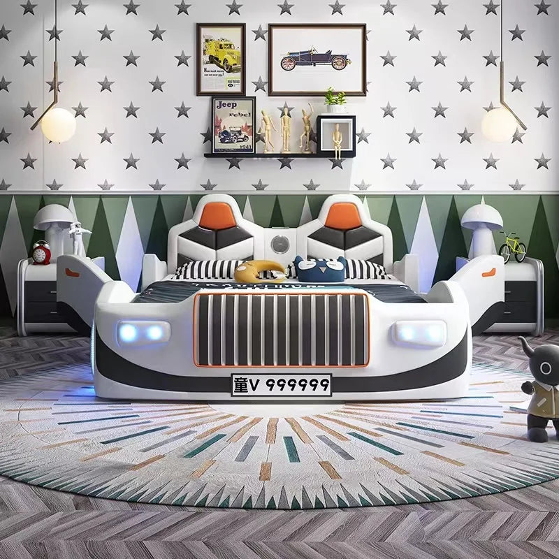 Mini Racer LED Luxury Car Kids Bed - Image 2