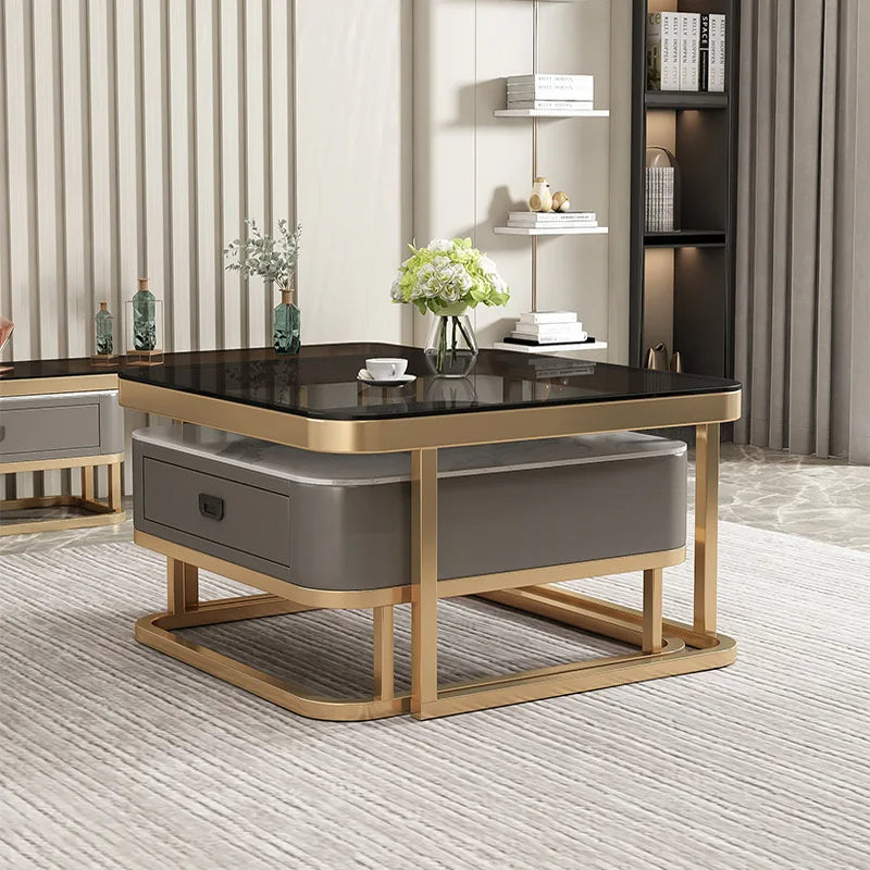 Nordic Nested Dual-Layer Elegant Coffee Table - Image 2