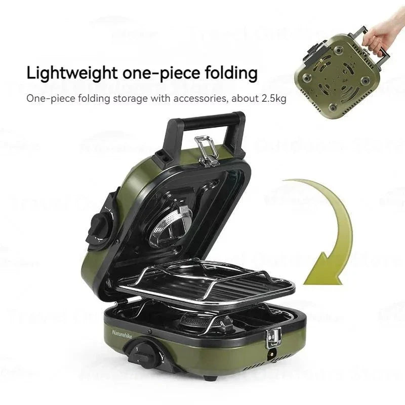 Dual Burner Portable Picnic Grill Stove - Image 1