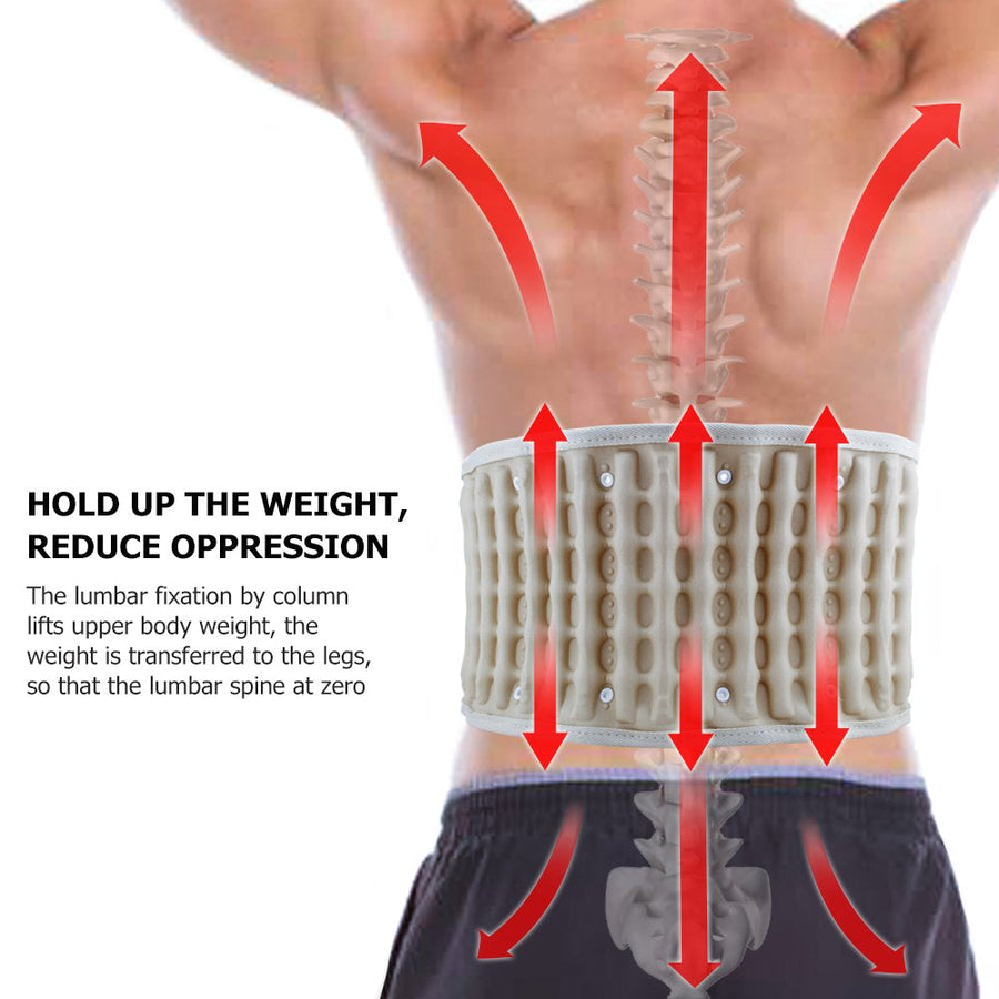 Back Pain Relief Inflatable Brace Support Belt Massager - Image 2
