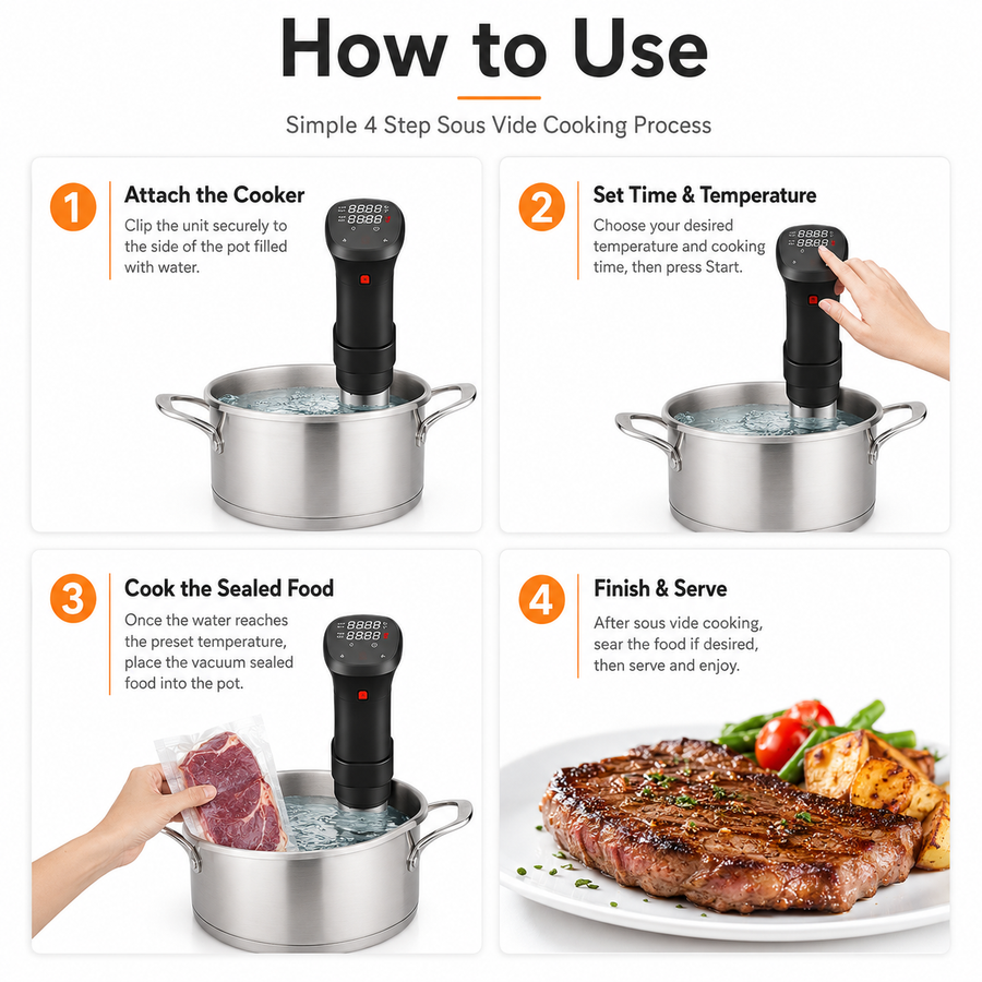Sous Vide Digital Screen Temperature&Time Control