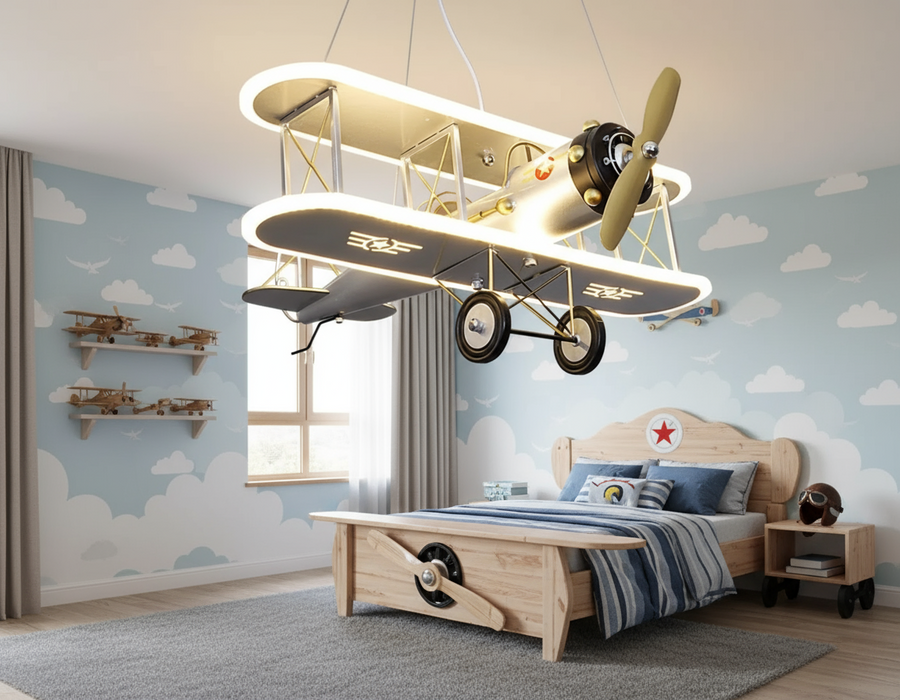 Vintage Plane Fun Bedroom Ceiling Lamp - Image 5