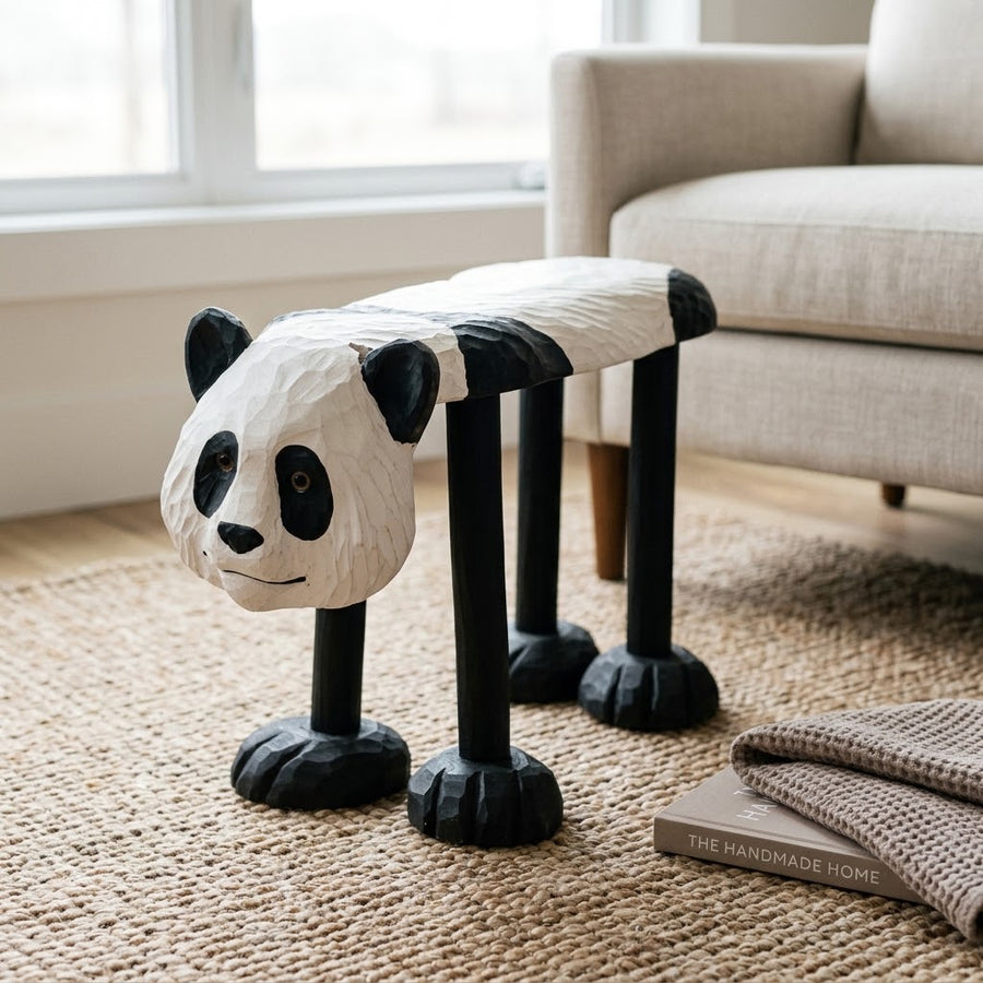 Wild Forest Wooden Footrest Stool