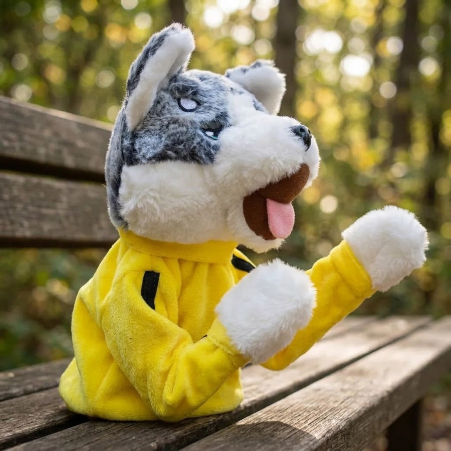 Heavyweight Husky Boxing Plush Hand Puppet