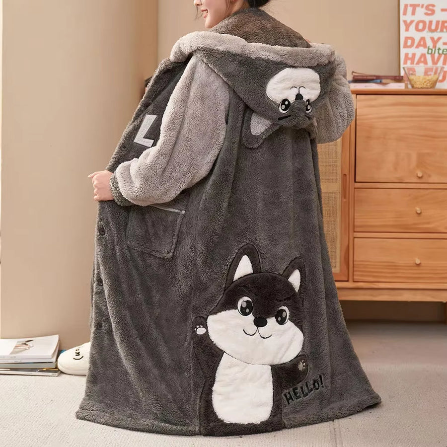 Plush Dinosaur Hooded Pajama Suit - Image 7