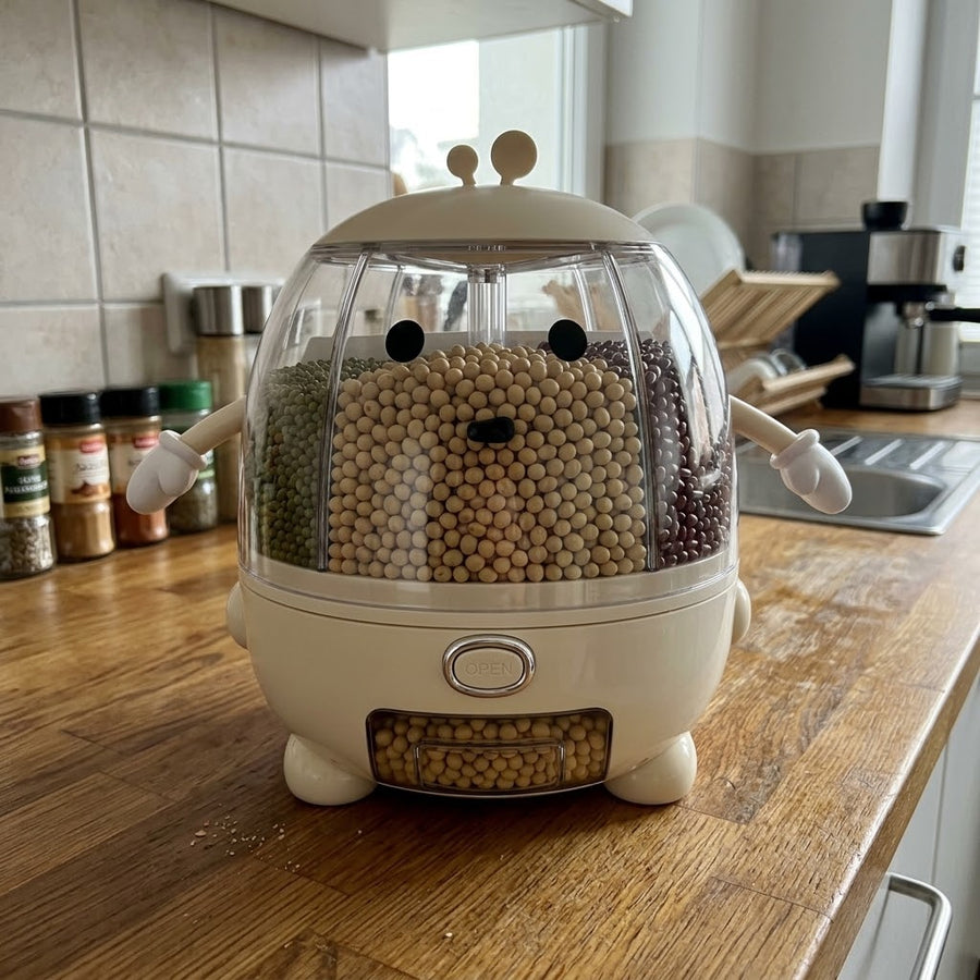Dry Store Rotating Grain Cereal Dispenser Storage