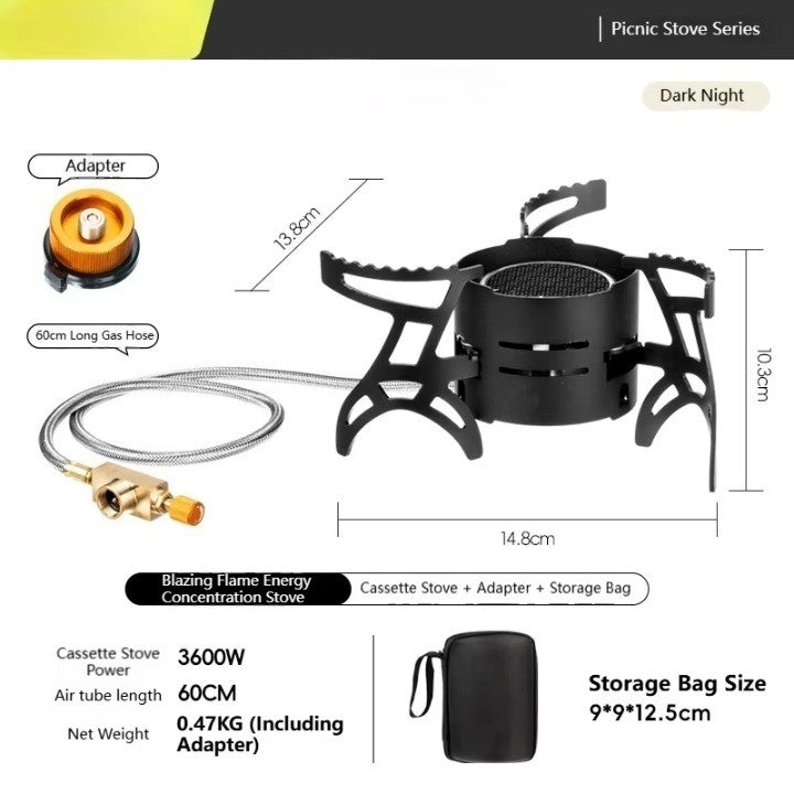 Dual-Core Blue Flame Outdoor Cooking Stove - Image 6
