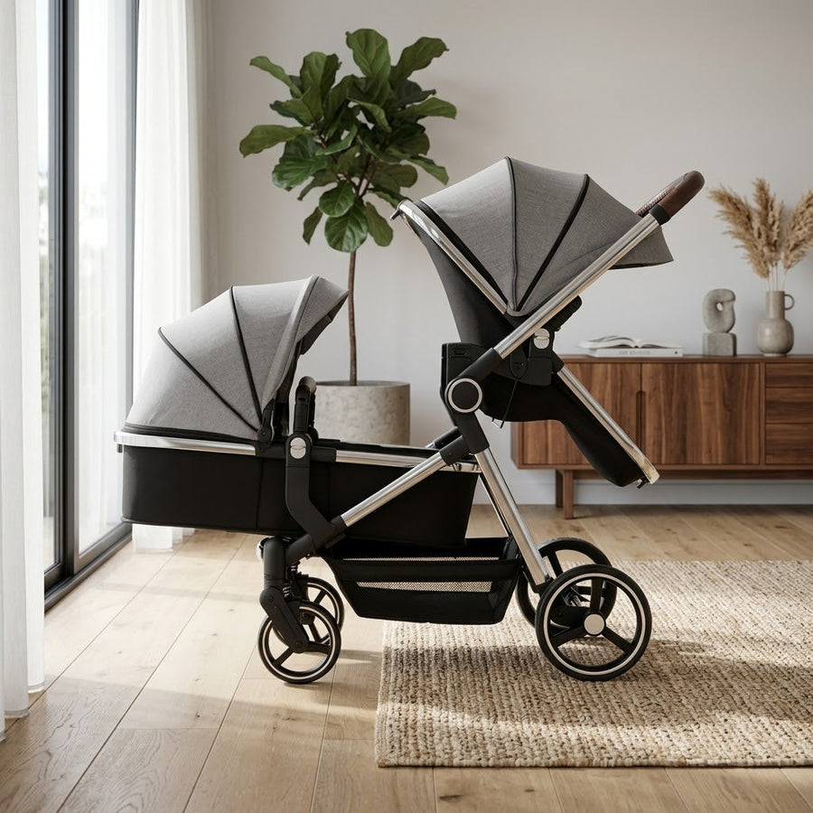 Lightweight Japanese Style Twin Baby Stroller - Image 4