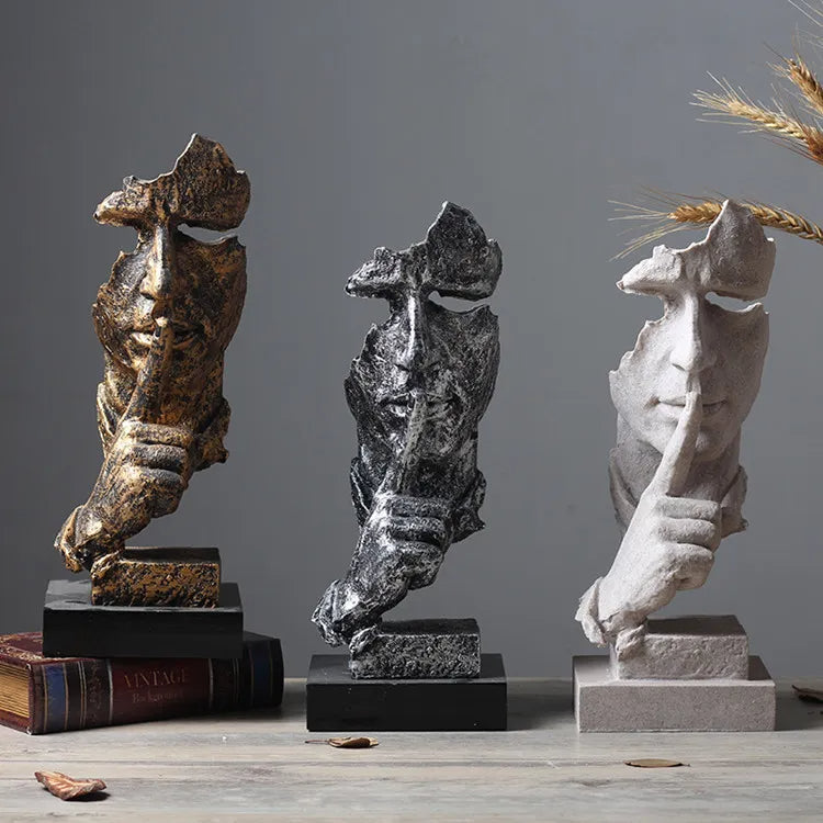 Silence Is Gold Miniature Sculpture - Image 1
