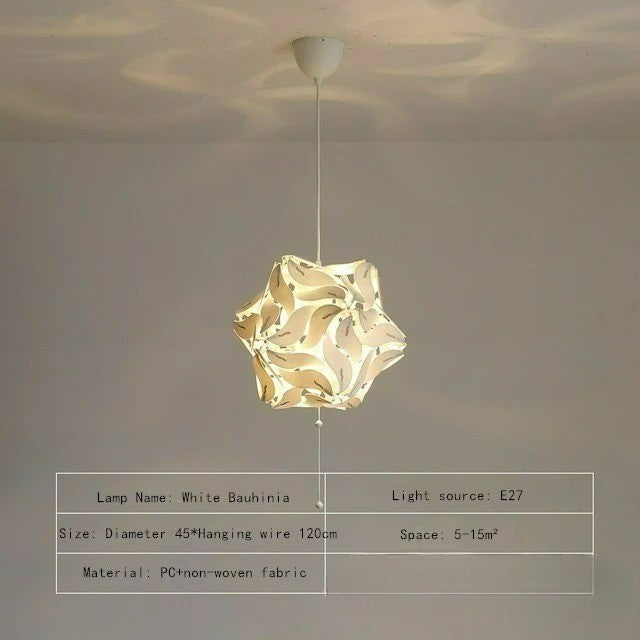 Elegant Retractable Bauhinia Blossom Pendant Light - Image 8