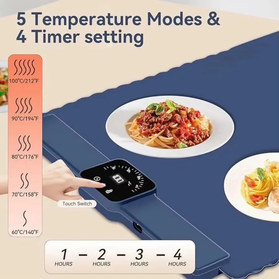 Safe Heat Roll-Up Electric Food Warmer Mat - Image 5