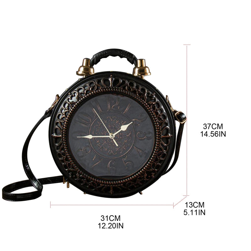 Vintage Time Creative Clock Crossbody Bag - Image 3