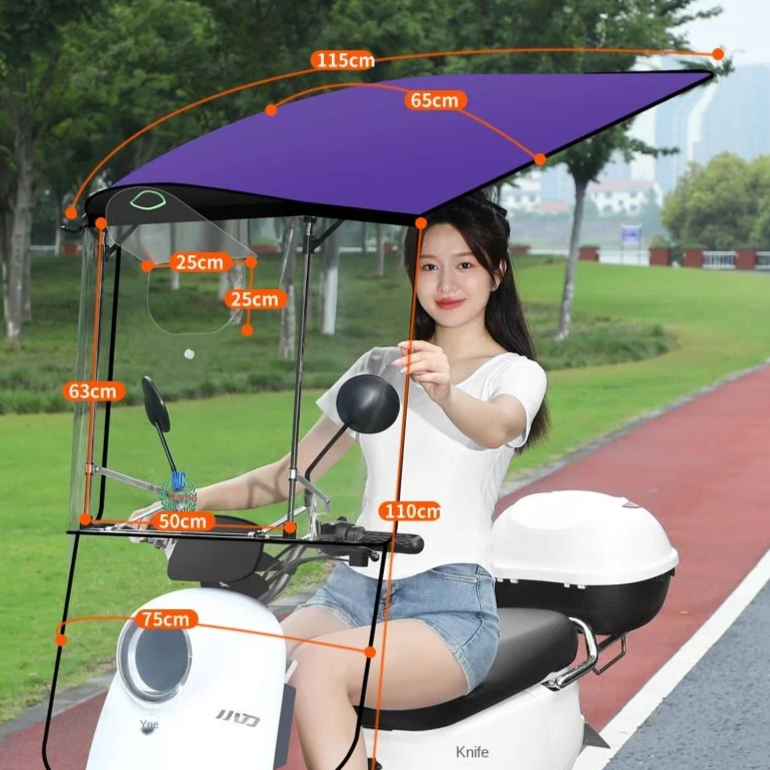 Rain Protection Bike Protective Cover Folding Canopy - Image 3