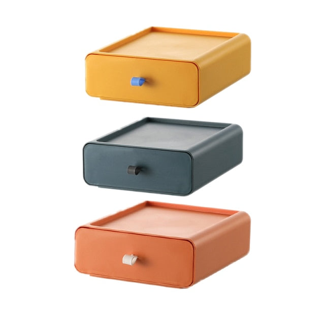 Colorful Stackable Makeup Storage Box - Image 19