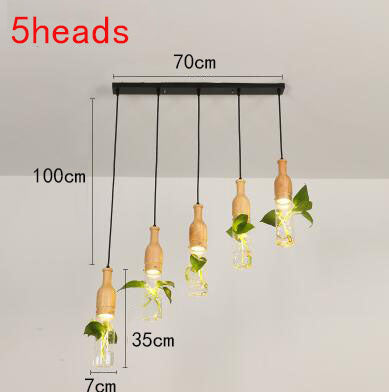 Wooden Modern LED Plant Pendant Lights - Image 5