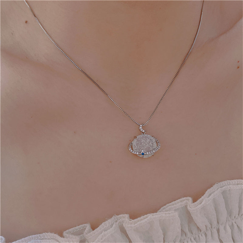 Elegant Lunar Bliss Crystal Necklace - Image 2