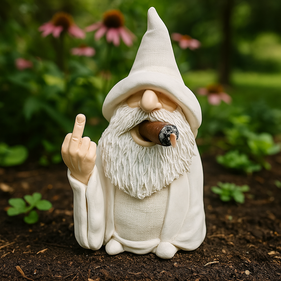 Angry Middle Finger Garden Gnome Decor - Image 2