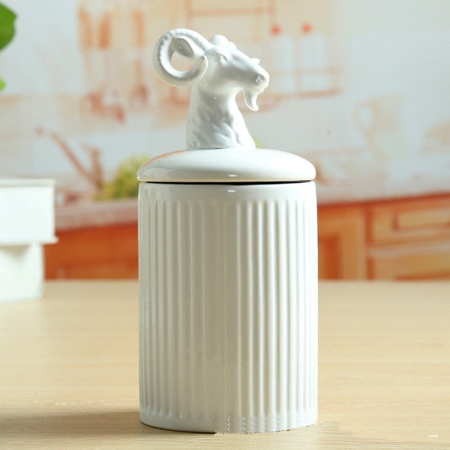 Creative Ceramic Animal Kitchen Storage Container - Image 6
