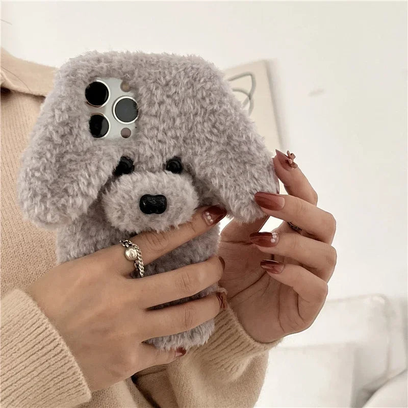 Cute Dog Fluffy Snuggly iPhone Case - Image 6