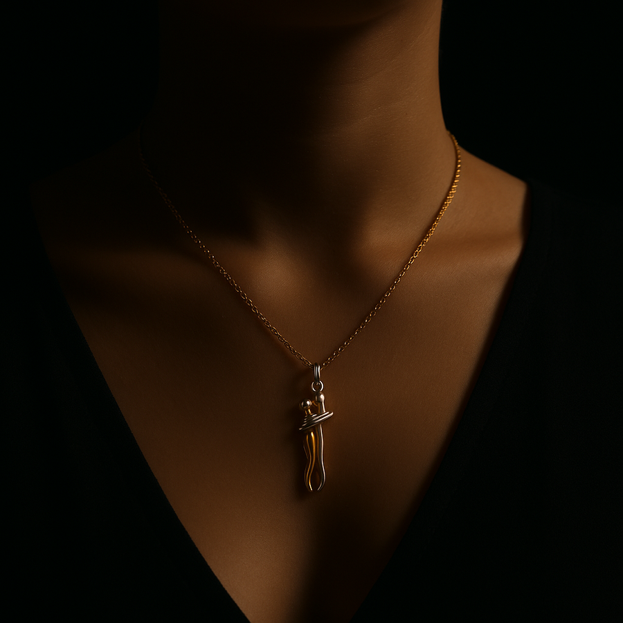 Love Forever Hug Cute Couple Necklace - Image 3
