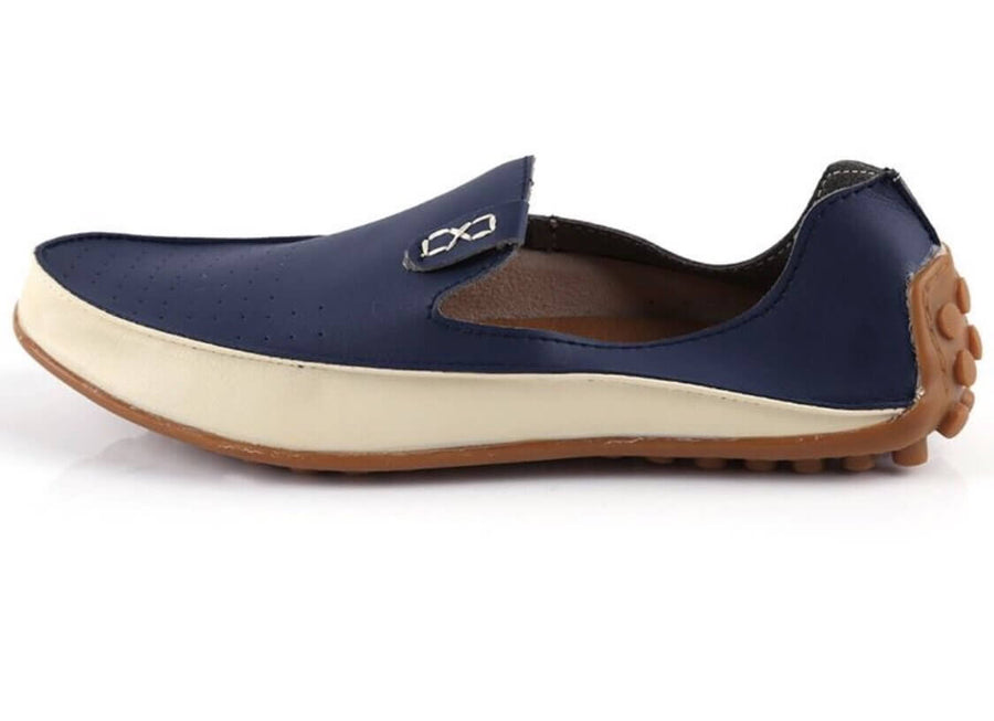 Men Driving Shoes Leather Loafers - Image 2