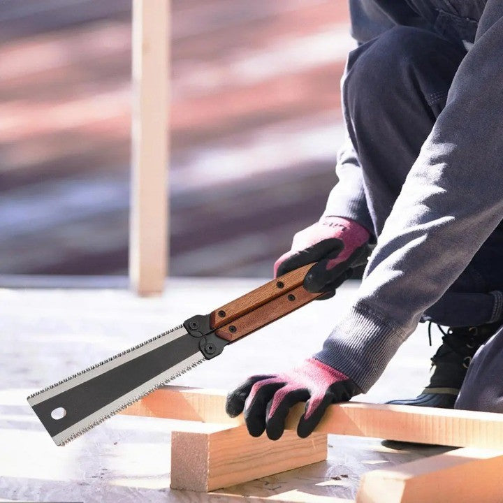 Pro Master Double Edge Foldable Carpentry Hand Saw - Image 2