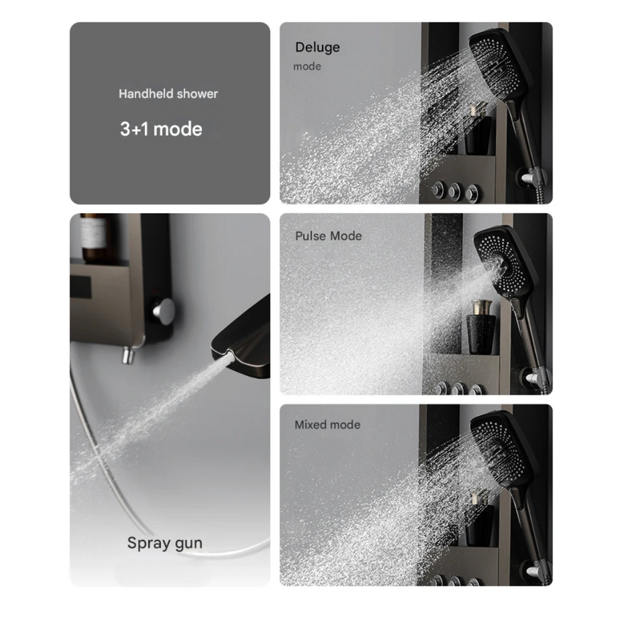 Smart Digital Display Elegant Rainfall Shower Set - Image 1