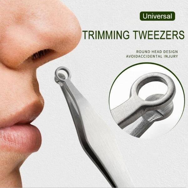 Nose Hair Round Tip Trimming Tweezers - Image 0