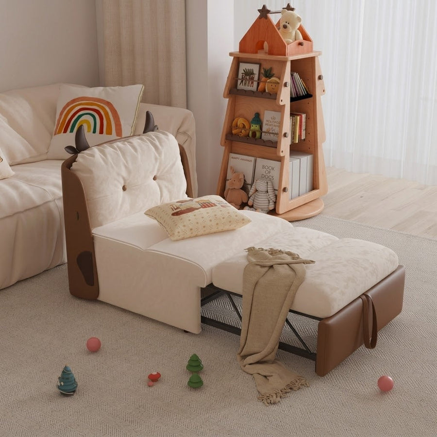 DairyDream Cute Tufted Convertible Lounge Sofa Bed - Image 2