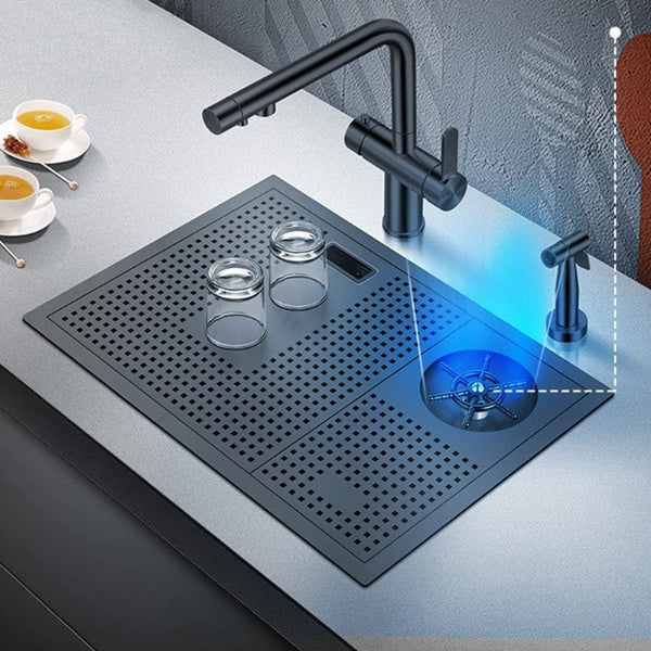 Elegant Black Nano Smart Kitchen Sink - Image 1