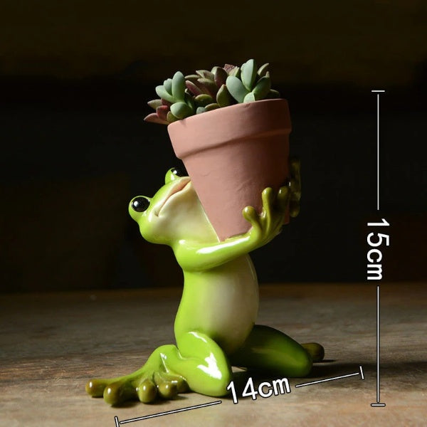 Resin Frog Fairy Flower Pot - Image 13