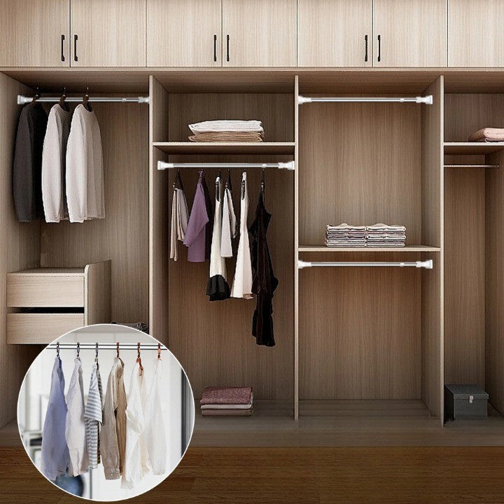 Space Saver Adjustable Telescopic Clothes Hanger Rod - Image 0